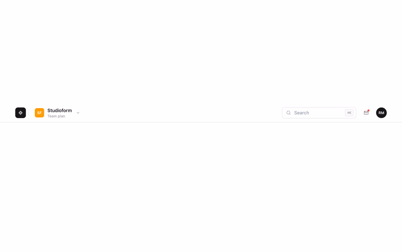 Podgląd: Workspace switcher nav